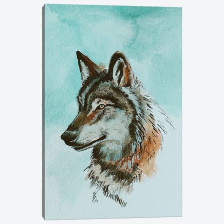 Wolf Canvas Print #KPR58} by Karli Perold Canvas Wall Art