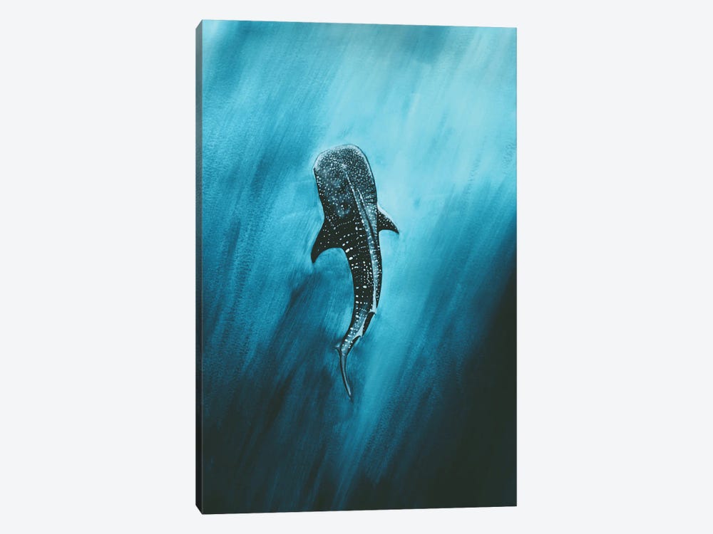 Whaleshark In The Deep by Karli Perold 1-piece Canvas Print