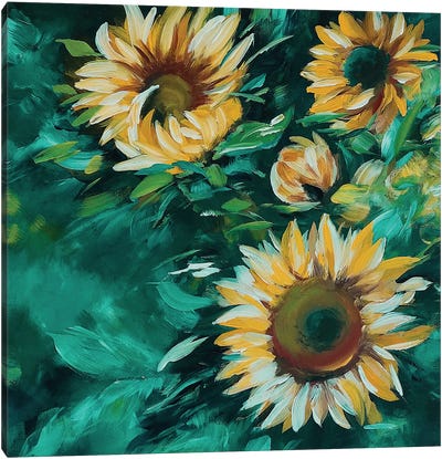 Sunflowers Canvas Art Print - Karli Perold
