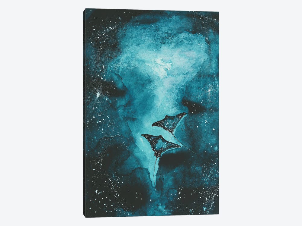 Galaxy Manta Rays by Karli Perold 1-piece Canvas Print
