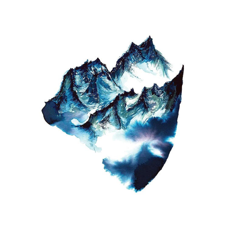 Watercolor Mountains by Karli Perold wall art