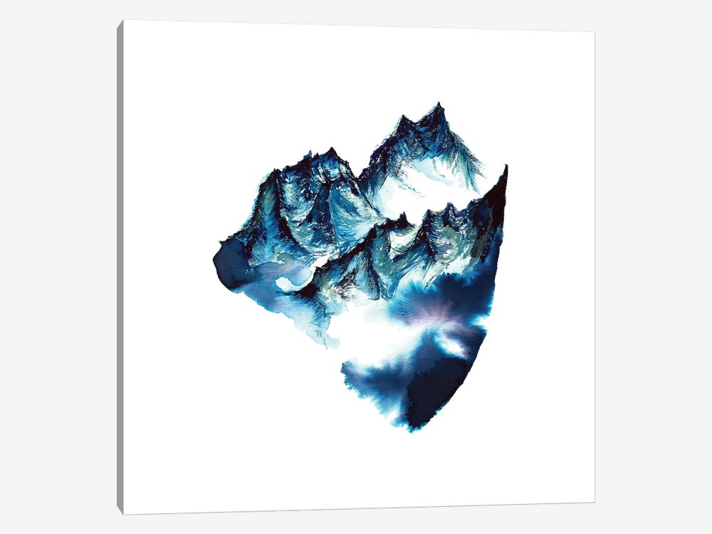 Watercolor Mountains by Karli Perold 1-piece Canvas Print