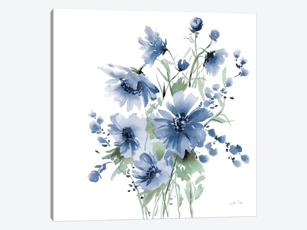 Secret Garden Bouquet I Blue by Katrina Pete 1-piece Canvas Art Print