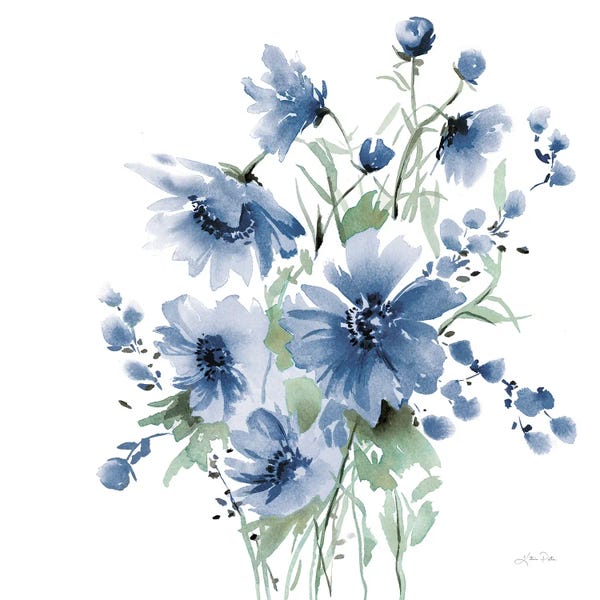 Katrina Pete: Secret Garden Bouquet I Blue by Katrina Pete
