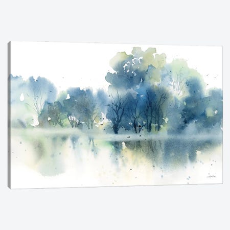 Blue Pond Reflections Canvas Print #KPT17} by Katrina Pete Art Print