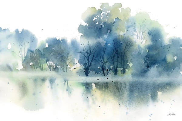 Refreshing Workspace: Blue Pond Reflections by Katrina Pete