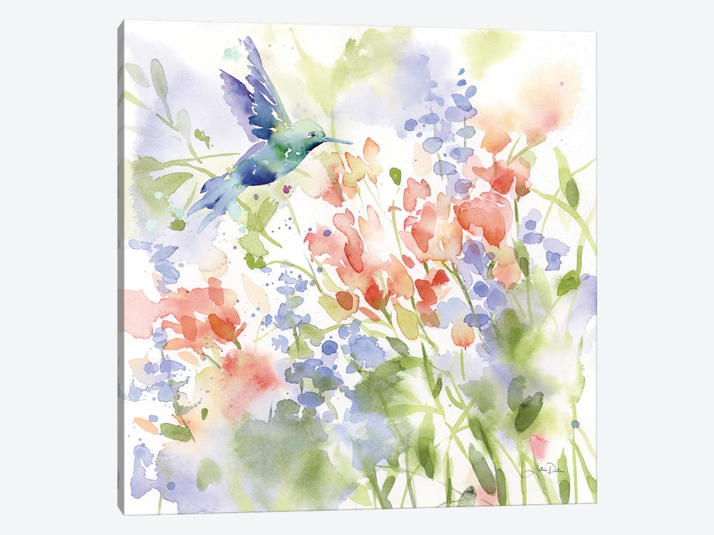Hummingbird Meadow by Katrina Pete 1-piece Canvas Artwork