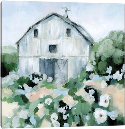 Summer Barn Canvas Art Print - Farmhouse Kitchen Art
