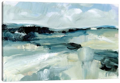 Windswept Landscape Canvas Art Print - Coastal Sand Dune Art