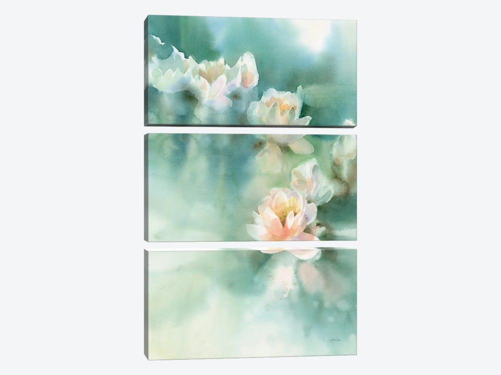 Water Lily I by Katrina Pete 3-piece Canvas Wall Art