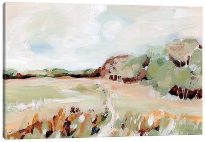 Autumn Breeze Canvas Art Print - Field, Grassland & Meadow Art