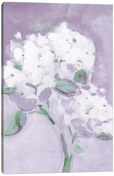Elegant Hydrangea Purple Canvas Art Print - Shabby Chic Décor