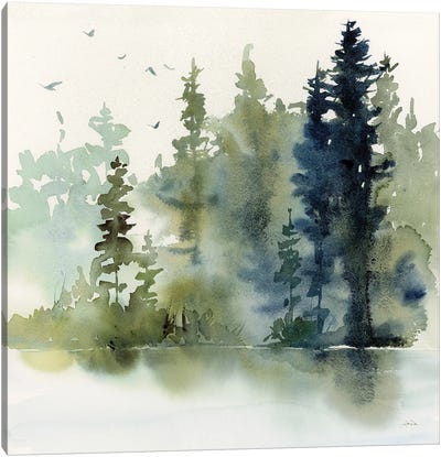 Northern Woods Canvas Art Print - Pine Tree Art