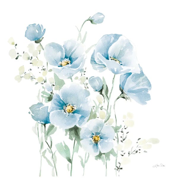 Katrina Pete: Secret Garden Bouquet II Pale Blue by Katrina Pete