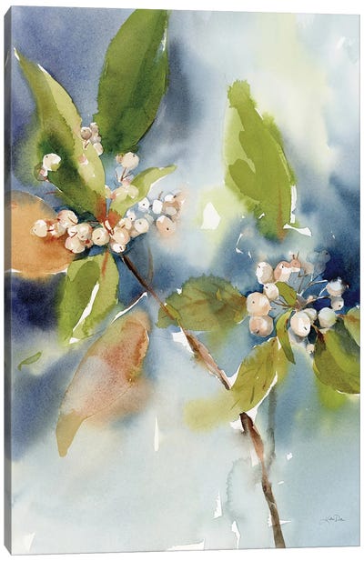Winter Berries Canvas Art Print - Berry Art