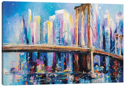 New York City Canvas Art Print - KuptsovaArt