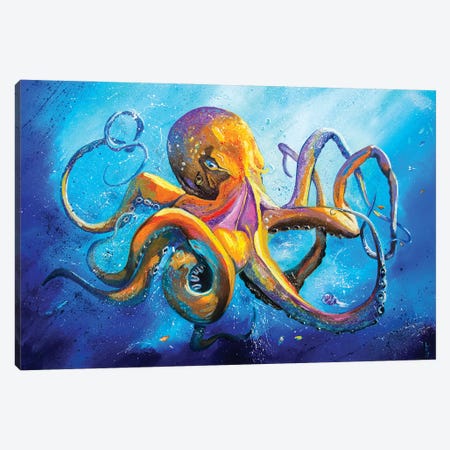 Octopus Canvas Print #KPV122} by KuptsovaArt Canvas Wall Art