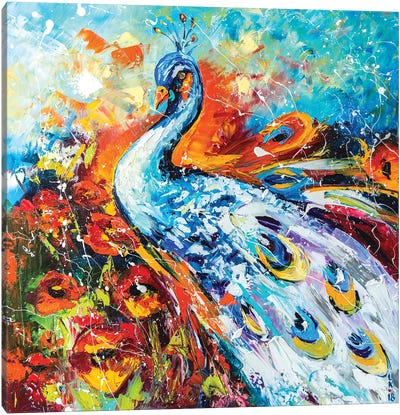 Peacock Canvas Art Print - KuptsovaArt