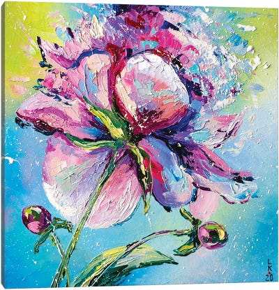 Peony Flower Canvas Art Print - KuptsovaArt