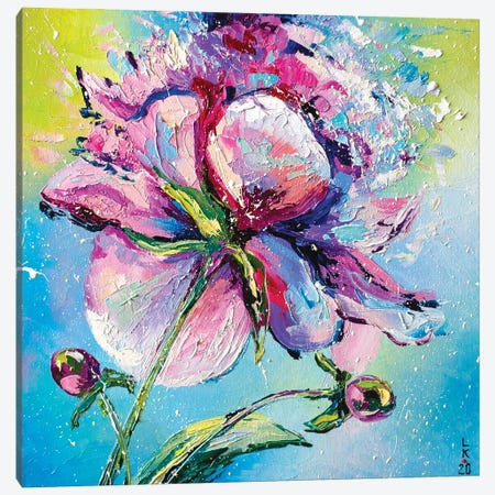 Peony Flower Canvas Print #KPV125} by KuptsovaArt Art Print