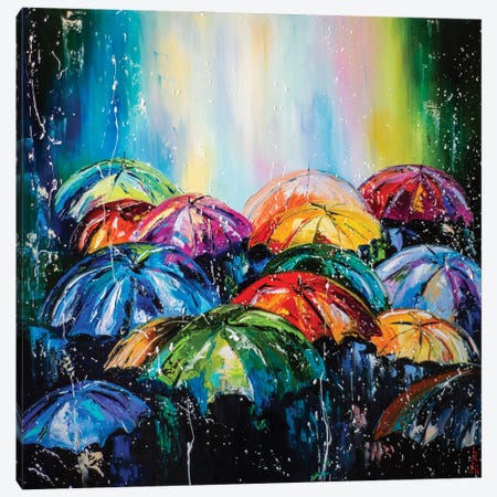 Rainy Day Canvas Print #KPV128} by KuptsovaArt Canvas Artwork