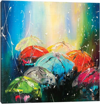 Raining Canvas Art Print - Rain Art