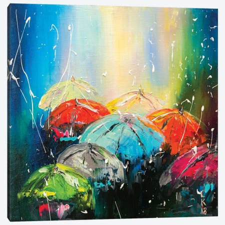 Raining Canvas Print #KPV129} by KuptsovaArt Canvas Art