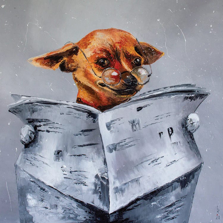 News For Dog by KuptsovaArt wall art