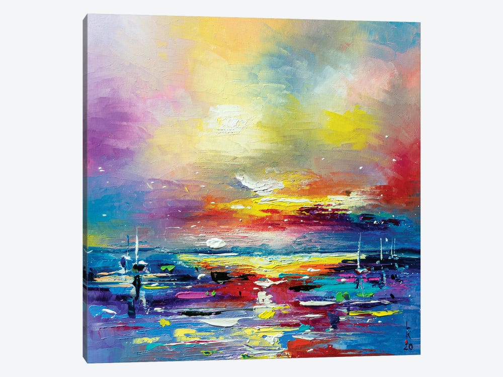 Sunset At Sea by KuptsovaArt 1-piece Canvas Art