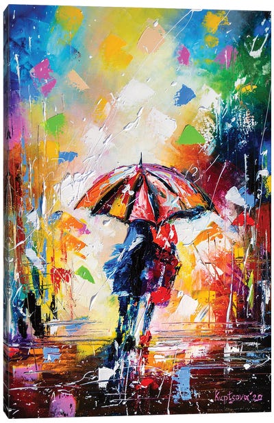 Under Umbrella Canvas Art Print - KuptsovaArt