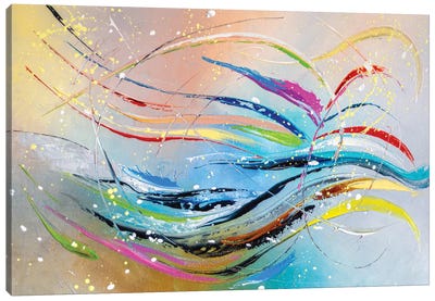 Waves Of Joy Canvas Art Print - Colorful Abstracts