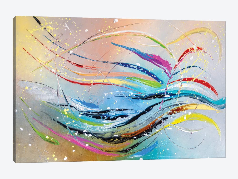 Waves Of Joy by KuptsovaArt 1-piece Canvas Artwork