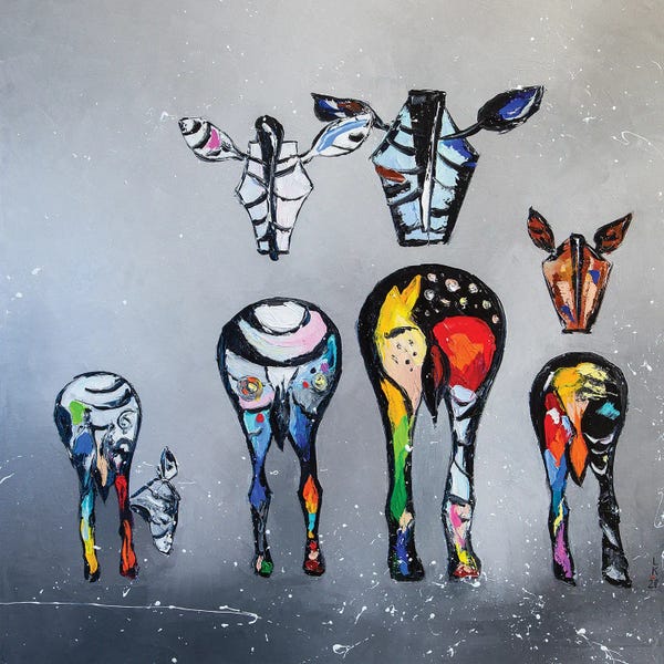 Zebras: Zebras Family by KuptsovaArt