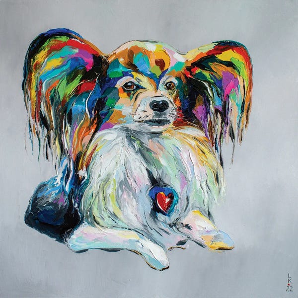 Spaniels: Papillon Dog by KuptsovaArt