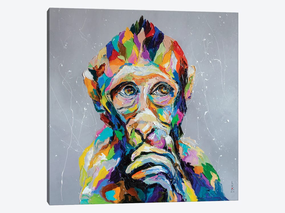 Thoughtful Monkey by KuptsovaArt 1-piece Canvas Art Print