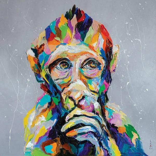 Primates: Thoughtful Monkey by KuptsovaArt