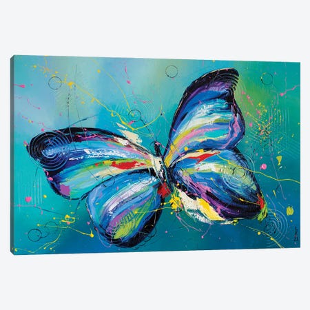 Butterfly In Blue Canvas Print #KPV172} by KuptsovaArt Canvas Print