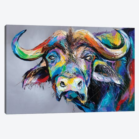 Tired Buffalo Canvas Print #KPV176} by KuptsovaArt Canvas Art