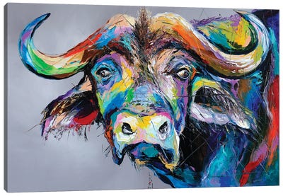 Tired Buffalo Canvas Art Print - Buffalo