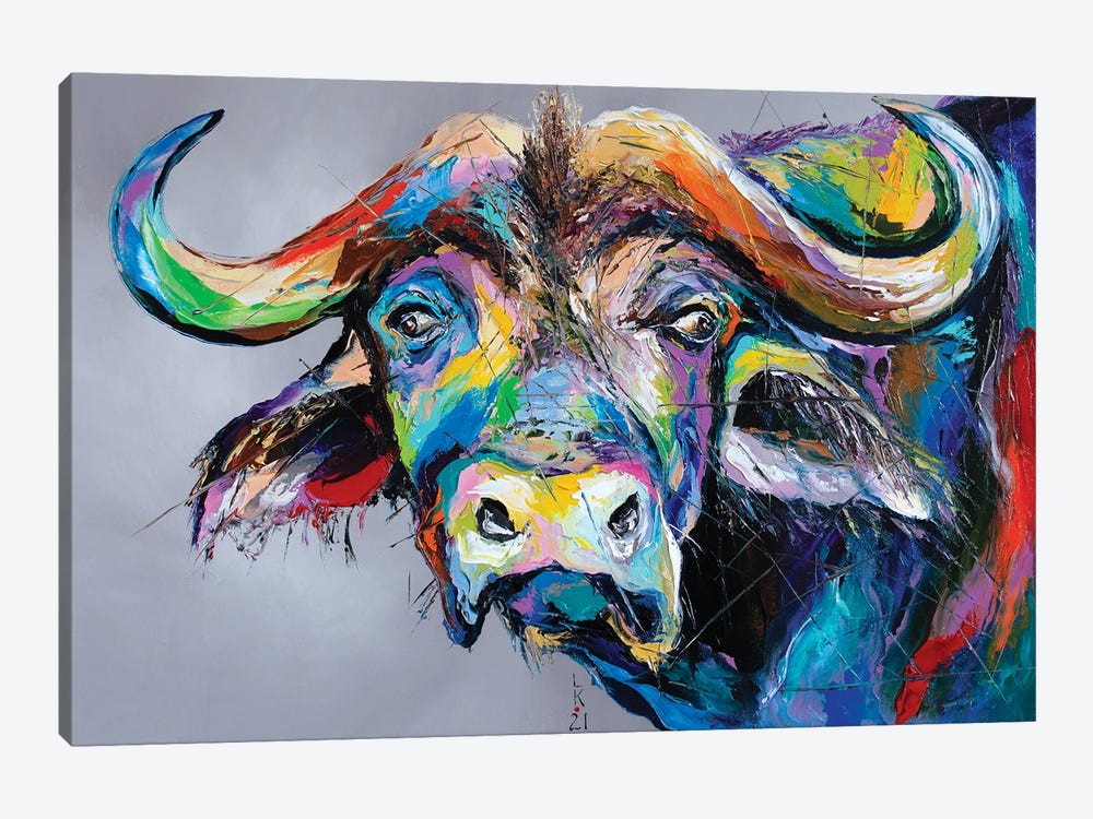 Tired Buffalo by KuptsovaArt 1-piece Canvas Wall Art
