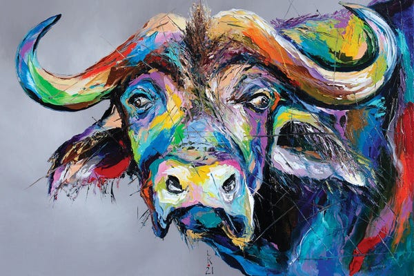 Bison & Buffaloes: Tired Buffalo by KuptsovaArt