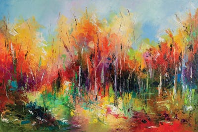 Sunny Fall Forest by KuptsovaArt art print