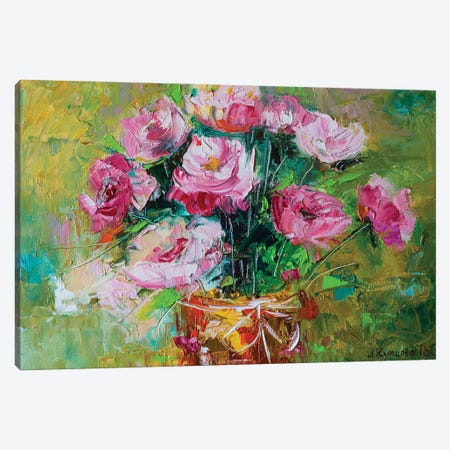 Bouquet Of Roses Canvas Print #KPV198} by KuptsovaArt Canvas Print