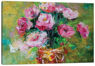 Bouquet Of Roses Canvas Art Print - KuptsovaArt