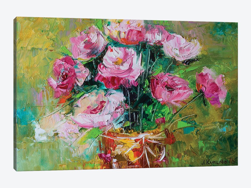 Bouquet Of Roses by KuptsovaArt 1-piece Canvas Wall Art