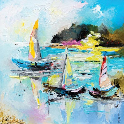 Boats On The Lake by KuptsovaArt art print