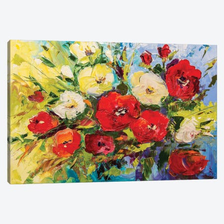 Bright Bouquet Canvas Print #KPV201} by KuptsovaArt Canvas Print