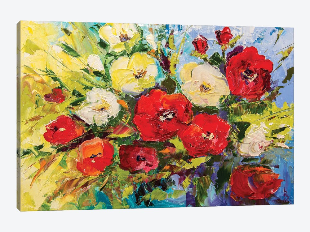 Bright Bouquet by KuptsovaArt 1-piece Canvas Wall Art