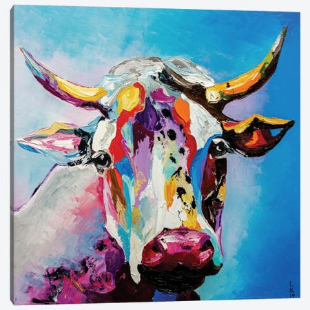 Cow Canvas Print #KPV208} by KuptsovaArt Canvas Art Print