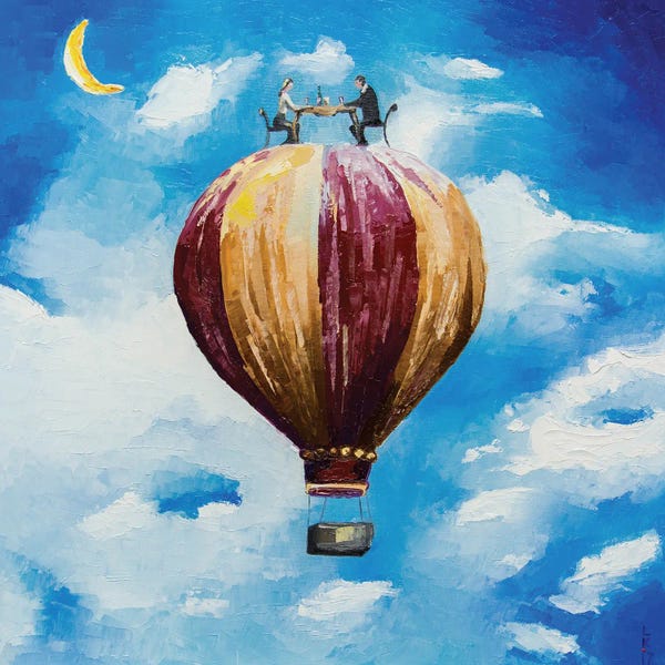 Hot Air Balloons: Date In Clouds by KuptsovaArt